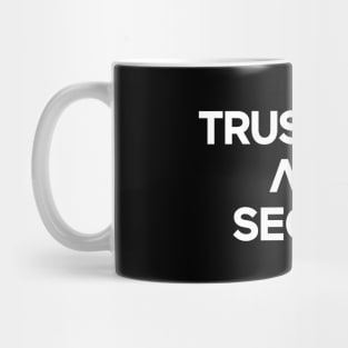 Unique Logo with Arrow Pointing Upward for Trustless and Secure / Black Mug